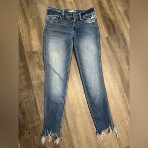 Flying Monkey Distressed Blue Skinny Jeans